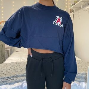 U of A college cropped long sleeve